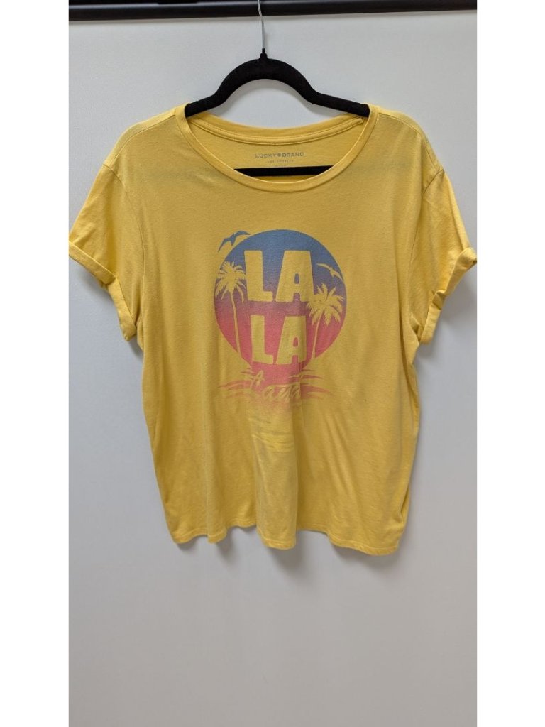 Lucky Brand Yellow La La Land Graphic Tee